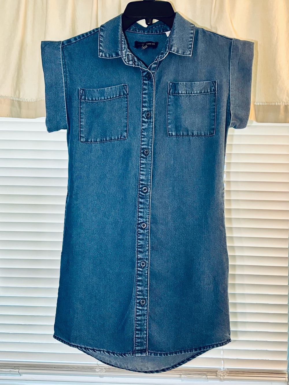 Silver Jeans Co Girls Lyocell Button Front Shirt Dress size S 7/8